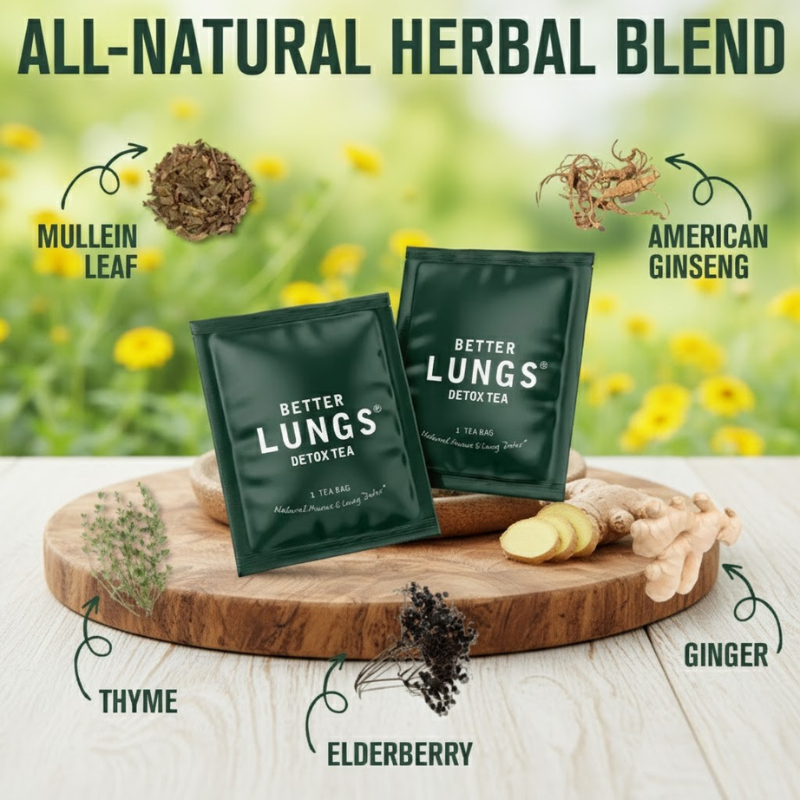 Daily Lung Cleanse Detox Tea – Herbal Support for Mucus & Breathing